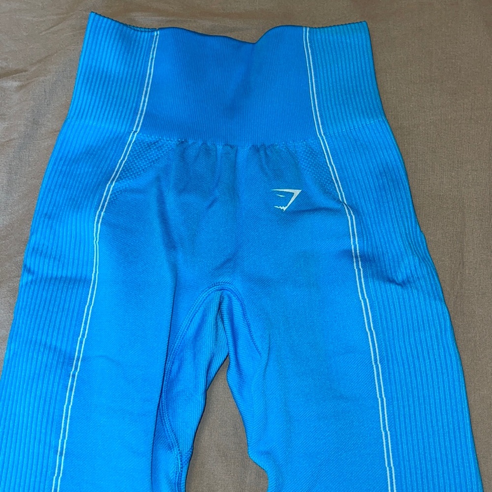 Blue gym shark leggings
